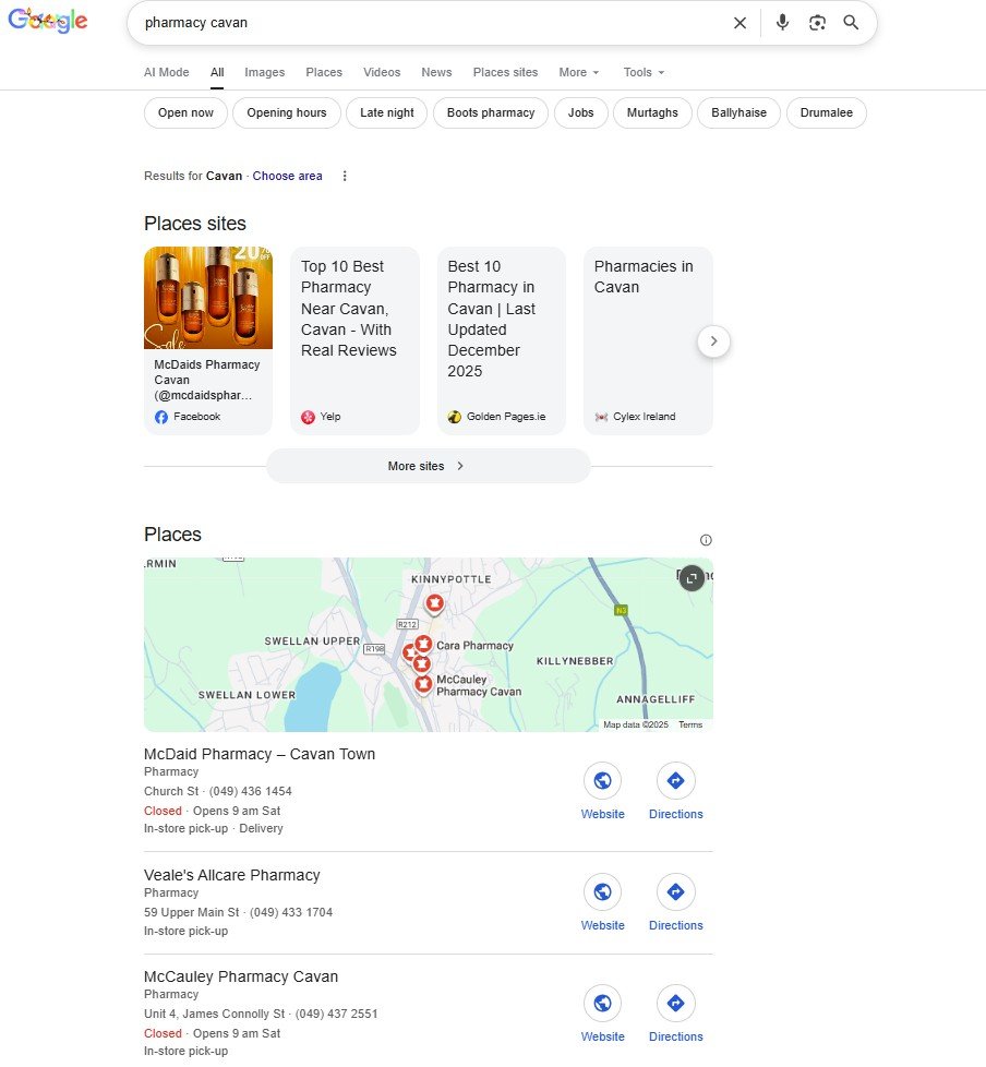 Pharmacy sector (BEFORE) – screenshot 1