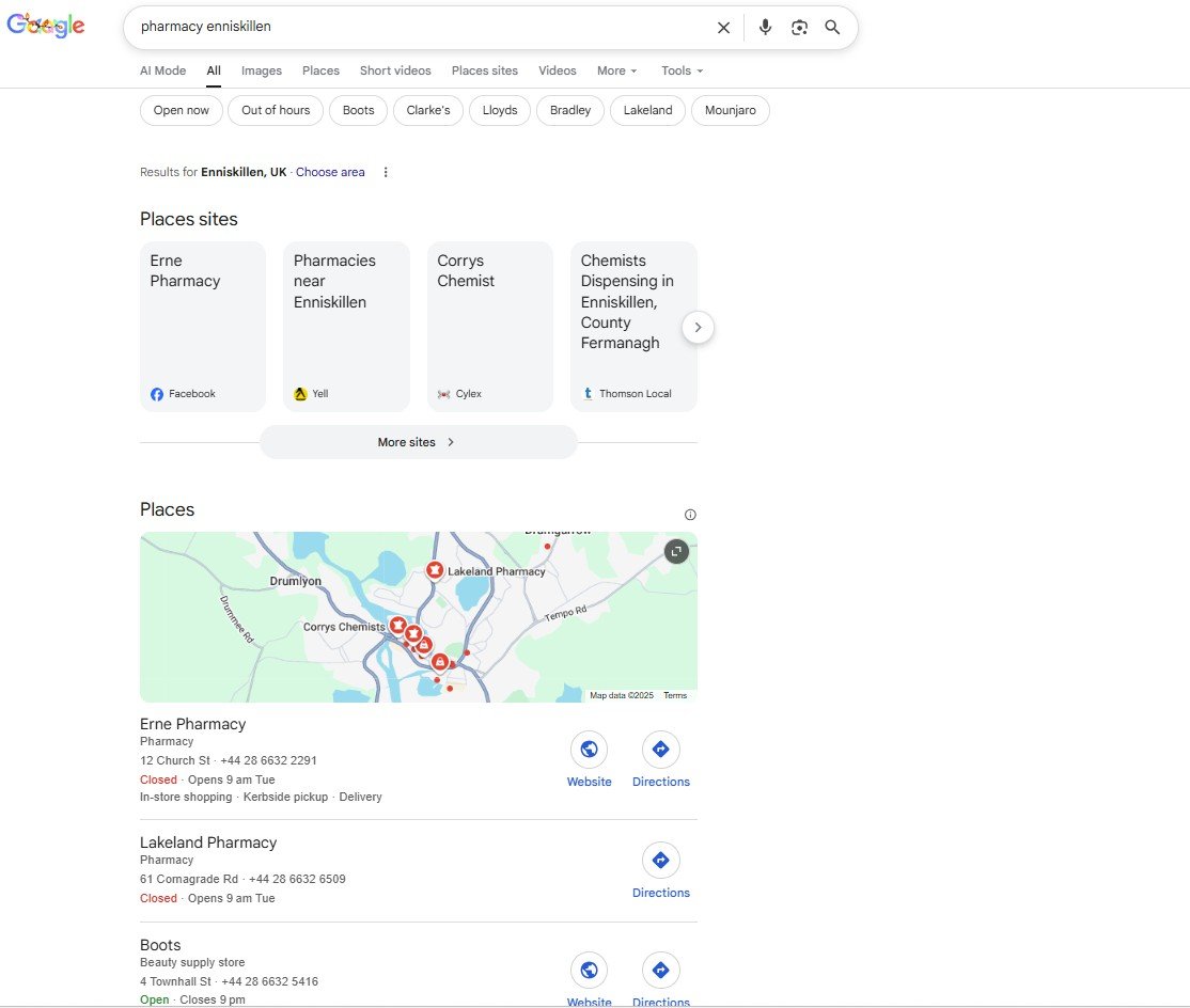 Pharmacy sector (BEFORE) – screenshot 1